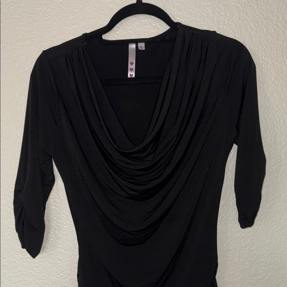 Elegant Black Draped Top